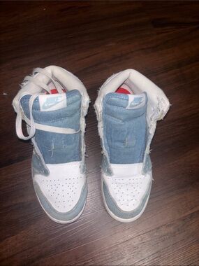 Nike High-Top Sneakers in Denim Blue and White